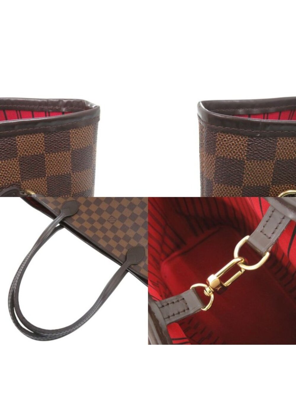 Louis Vuitton Neverfull MM Pouch Damier Cerise Tote - Picture 7 of 9